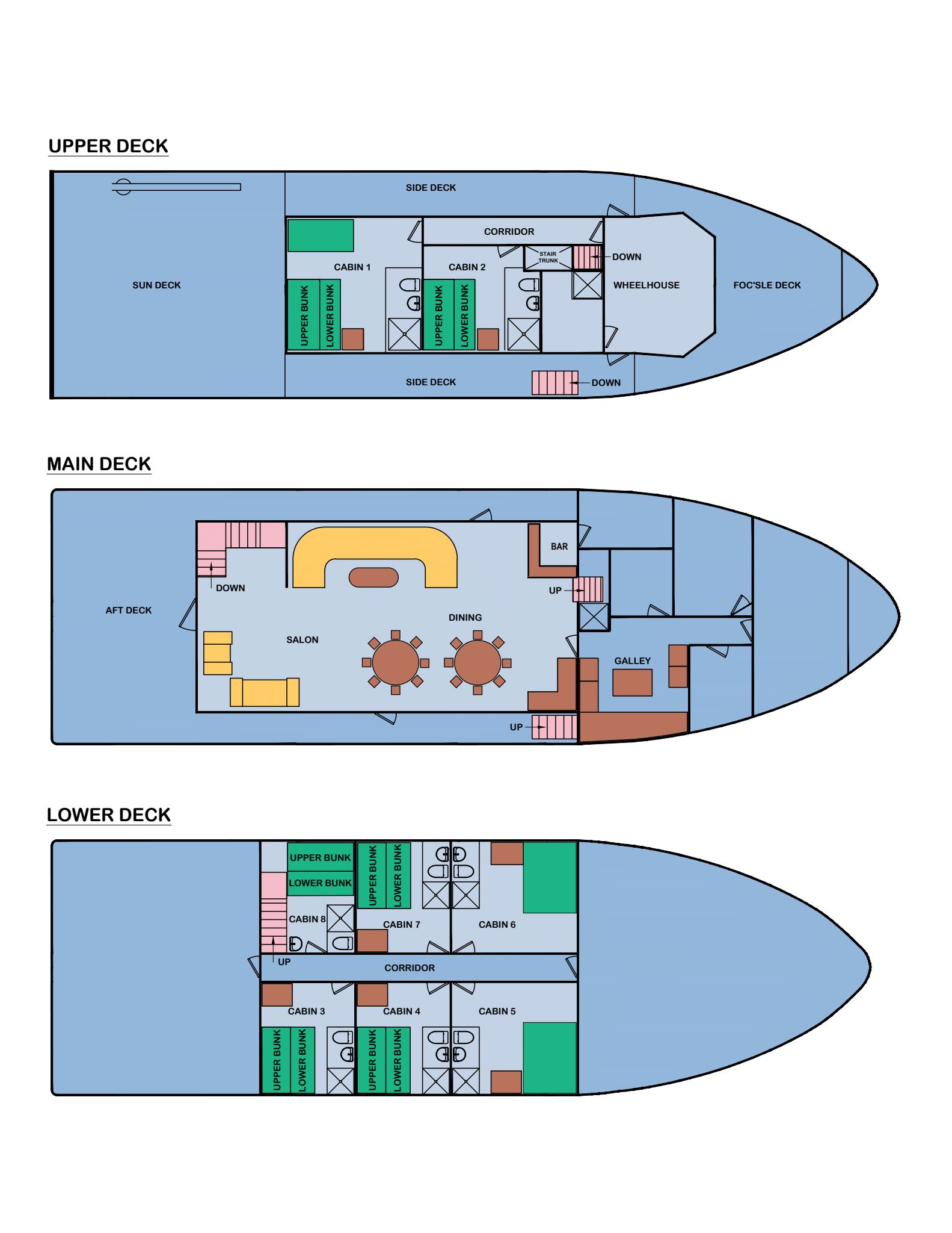 Cachalote Explorer's Deck Plans